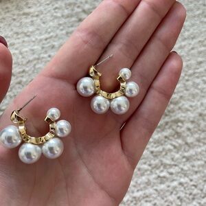 Pearl Hoop Earrings